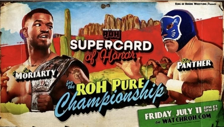 #ROHSupercard

ROH Supercard Of Honor 2025 (11.07.25)
ROH Pure Title Match
Lee Moriarty vs Blue Panther ⭐️⭐️⭐️¼