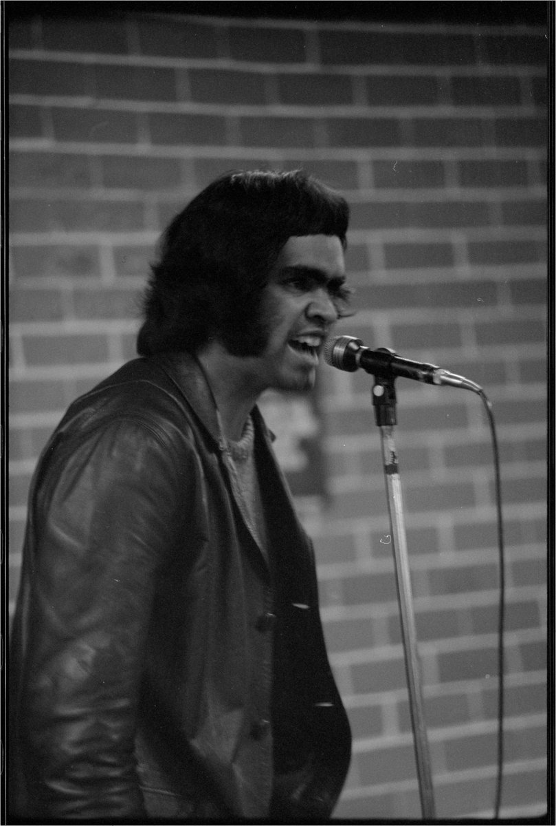 0zCommHistory's tweet photo. Dennis Walker, Gary Foley speaking at an event 

(From "Tribune" negatives. Acknowledgement goes to Mitchell Library, State Library of New South Wales and Courtesy SEARCH foundation) https://t.co/gcTYdw4zKl