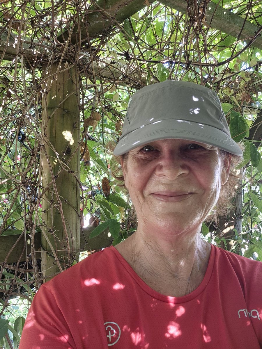 Blimey, hot &amp; sweaty #parkrun. I don't often post pictures of myself because - well, I'm old! - but I sent this one to my daughter this morning. She does park run in London. 
Have a great Saturday. There's still time for #SmallPitch requests to come in. 🙏