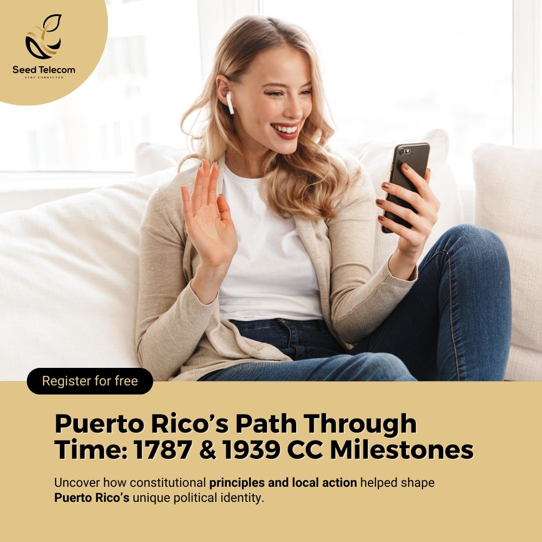 seedtelecomorg's tweet image. Explore Puerto Rico’s evolving constitutional and civic landscape through two key moments—1787 and 1939.

Uncover how constitutional #principles and local action helped shape Puerto Rico’s unique political identity.
🔗 seedtelecom.org

#SeedTelecomSolutions