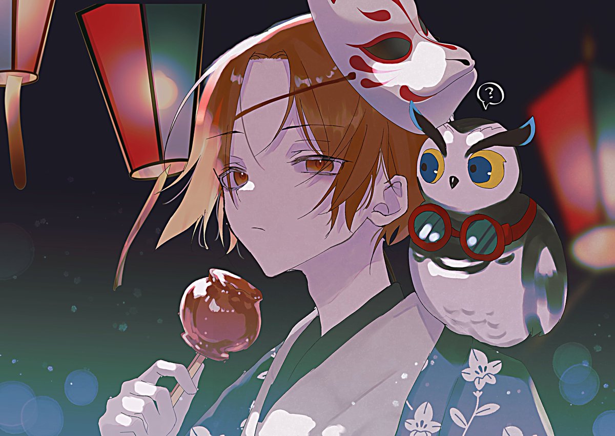kumugame7's tweet image. 夏祭りで和服着てりんご飴食べるワンダーくん見たい
#P5X #personaart