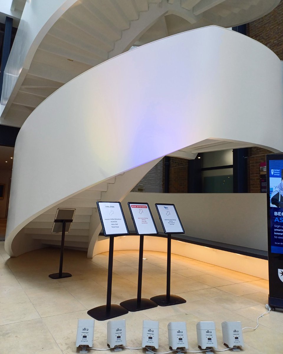 GBSSupport's tweet image. A huge thank you to our friends at the @RCObsGyn for supporting Group B Strep Awareness Week. It has been awesome to see the RCOG staircase lit up in our colours in celebration of #GBSAW, and seeing our awareness posters on their digital boards 💙💛