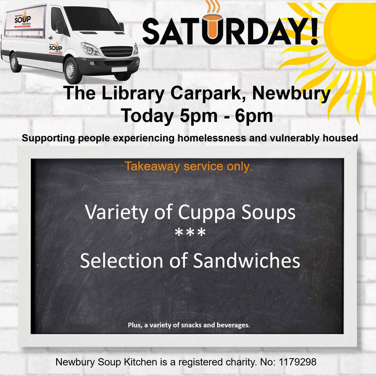It is going to be a scorcher of a day. It is very important to stay hydrated. The van is fully stocked with bottled water, squash and the kettle will be on.  Looking forward to seeing you all later 😎.