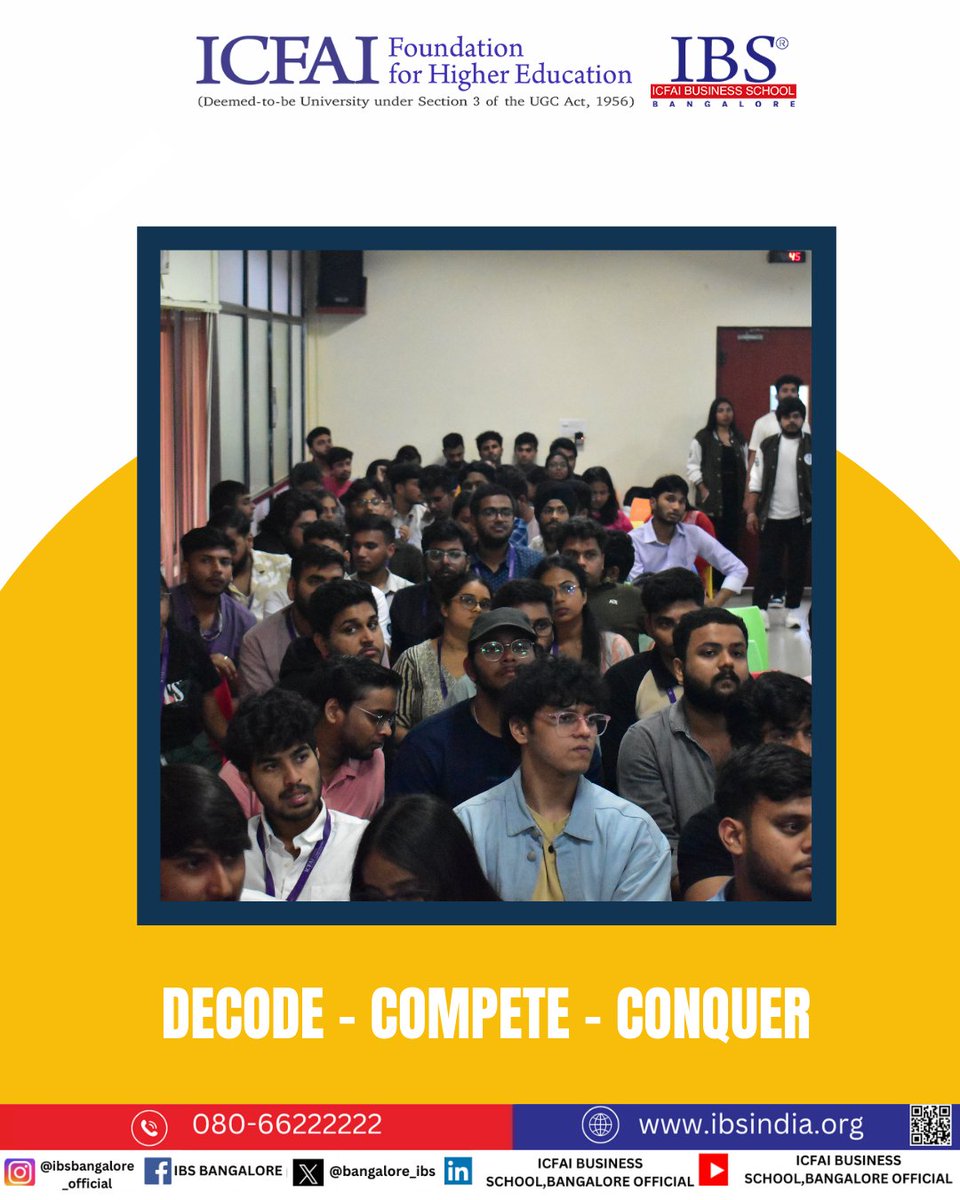 bangalore_ibs's tweet photo. What a rush! π§©βοΈ
OPSQUEST by the Operations Club was a thrilling test of logic, speed & strategy. Big kudos to all the sharp minds who made it epic! ππ
#OperationsClub #campusevents #IBSBangalore #MBA #Leadership #icfai #ibsindia #ibsb #ibs https://t.co/7gvih67s2v