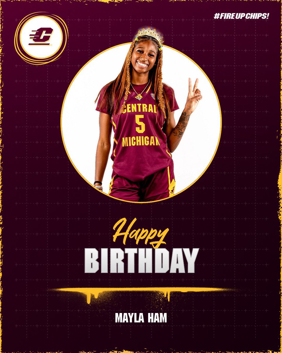 CMUWBBall's tweet image. Wishing a very Happy Birthday to Junior, @maylaham !! Have an amazing day!!!
#FireUpChips🔥⬆️🏀 | #WeAre1