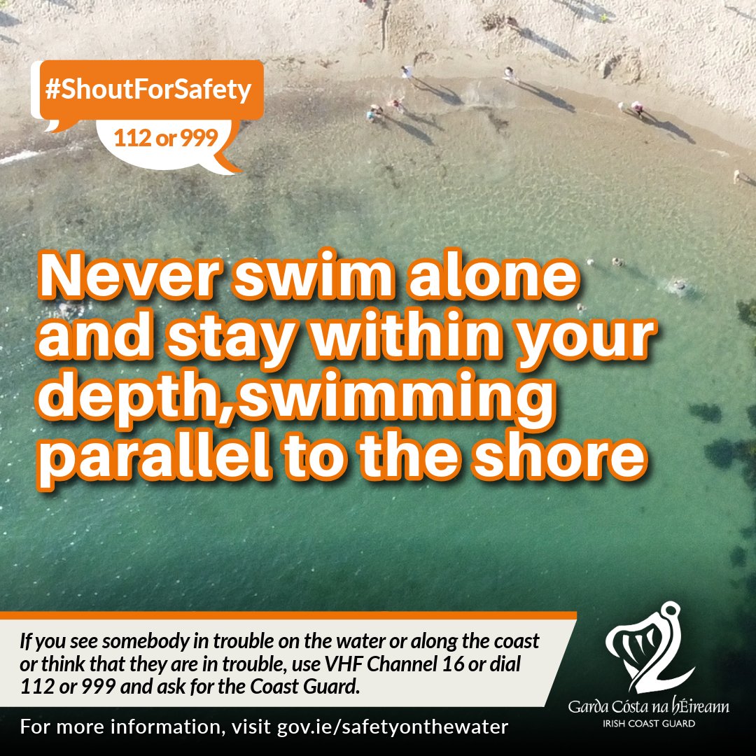 IrishCoastGuard's tweet image. ☀️ 🌊 The Irish Coast Guard is reminding the public to take extra precautions in and around water

🏖️ With people expected to visit beaches, lakes, and rivers over the long weekend, now is the time to prioritise safety and enjoy their time responsibly

🔗 gov.ie/en/department-…