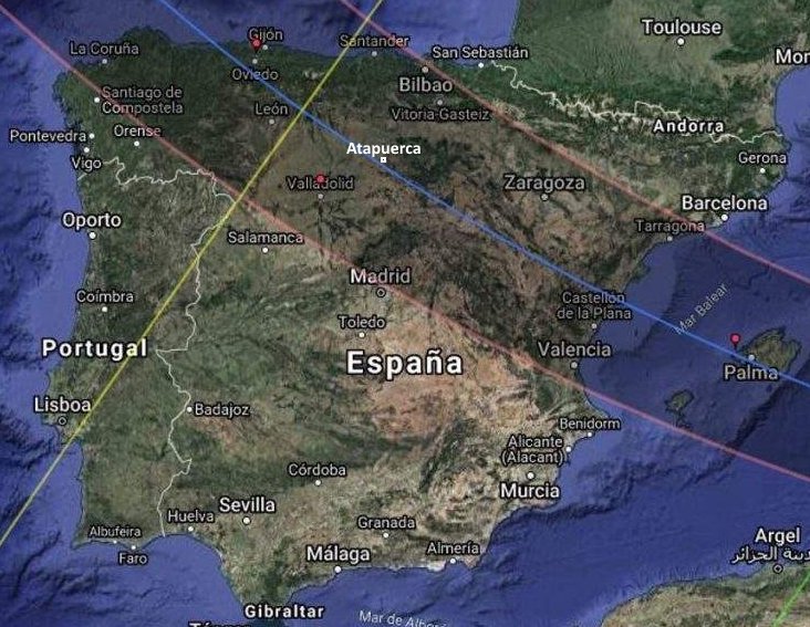 citatapuerca's tweet image. #Atapuerca (#Burgos) en el centro peninsular del #eclipsesolartotal del 12 de agosto de 2026, comenzará sobre las 19:30 y con totalidad alrededor de las 20:30, un evento único desde el #mirador de la #IglesiaSanMartín y excepcional desde el #escenario natural de @batallatapuerca.