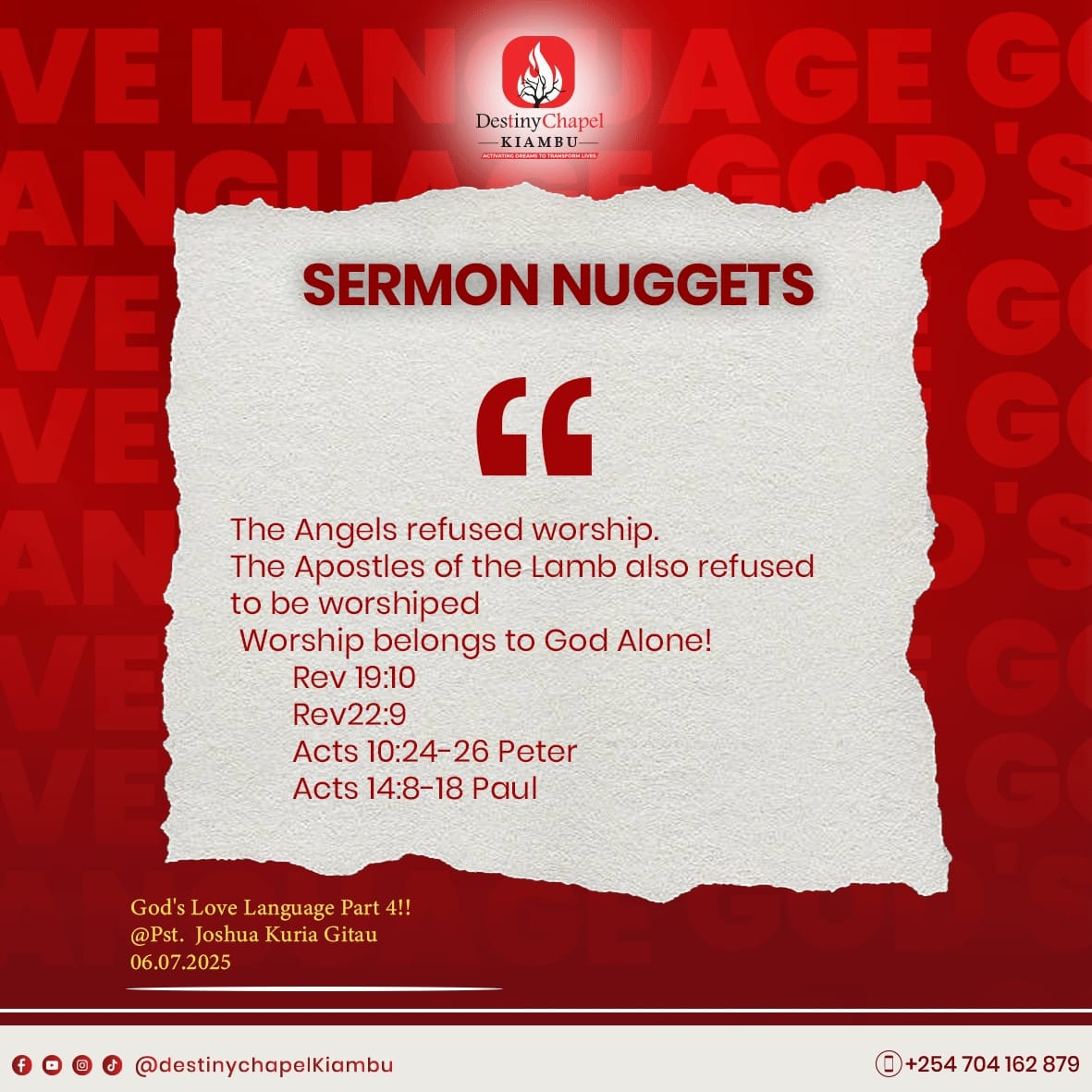 DestinyKiambu's tweet photo. #SermonNuggets #GodsLoveLanguage #DestinyChapelKiambu https://t.co/hfReDZpaQB