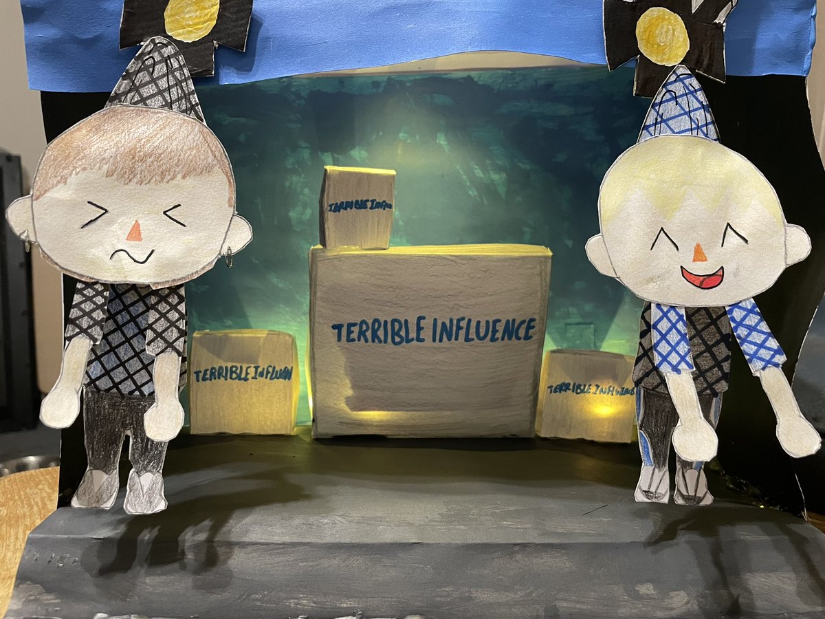 grndthftphn's tweet photo. phil got stuck on a stage light again… dan was less than amused and then got stuck himself trying to rescue him… 

@AmazingPhil @danielhowell i made an AC style hanging dolls TIT diorama 😄 #phanart https://t.co/ZLOluoRmWO