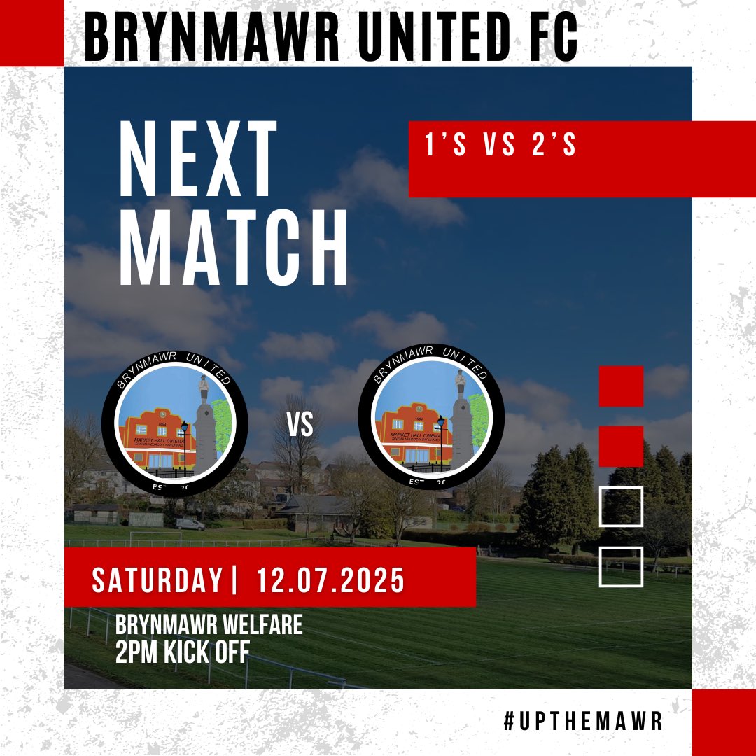Today we have our 1st team vs our 2nd team if you’re looking for a bit of local sport to watch. 

Refreshments served as always⚽️❤️