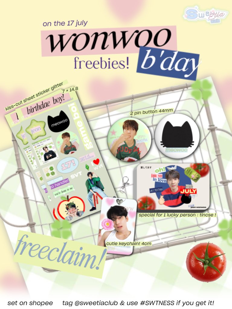 sweetiaclub 🪷 yuk sfs ^^ (@sweetiaclub) on Twitter photo 🪷 wonwoo birthday freeclaim freebies by <a href="/sweetiaclub/">SWTCLB 🍥 PO rosblok fullslot!</a>
— claim 17.7 at 19.00 wib
set 🍊7.800 (no rf)
💬 rules:
- only for carat & wwrideul
- rt & like
- tulis usn di notes saat co
📦 (limited) dikirim random!
tag me & <a href="/swtclb/">𝗸𝗮𝘁𝗮a 99.9% read my pin !</a> if u get it! good luck 😆‼️ 🪷 wonwoo birthday freeclaim freebies by <a href="/sweetiaclub/">SWTCLB 🍥 PO rosblok fullslot!</a>
— claim 17.7 at 19.00 wib
set 🍊7.800 (no rf)
💬 rules:
- only for carat & wwrideul
- rt & like
- tulis usn di notes saat co
📦 (limited) dikirim random!
tag me & <a href="/swtclb/">𝗸𝗮𝘁𝗮a 99.9% read my pin !</a> if u get it! good luck 😆‼️