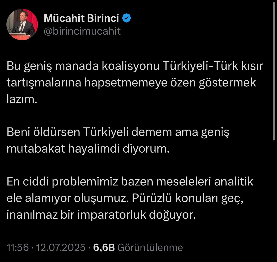 Muhteşem bir çar.. yarın erdoğan gidince herkesden çok erdoğan düşmanı okacak. Muhtemelen o kadar da değil müco diyeceğiz