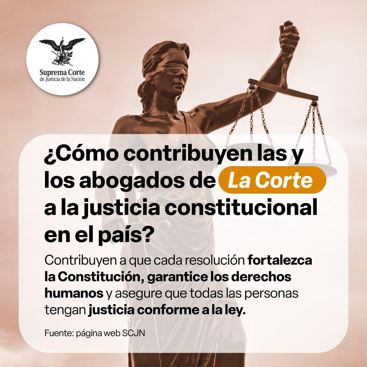 12 de julio | #DíaDelAbogado ⚖️
 
El compromiso de las abogadas y los abogados, con la justicia, fortalece el cumplimiento de la ley. 
Desde #LaCorte reconocemos su labor en la defensa de los derechos humanos y los principios constitucionales.