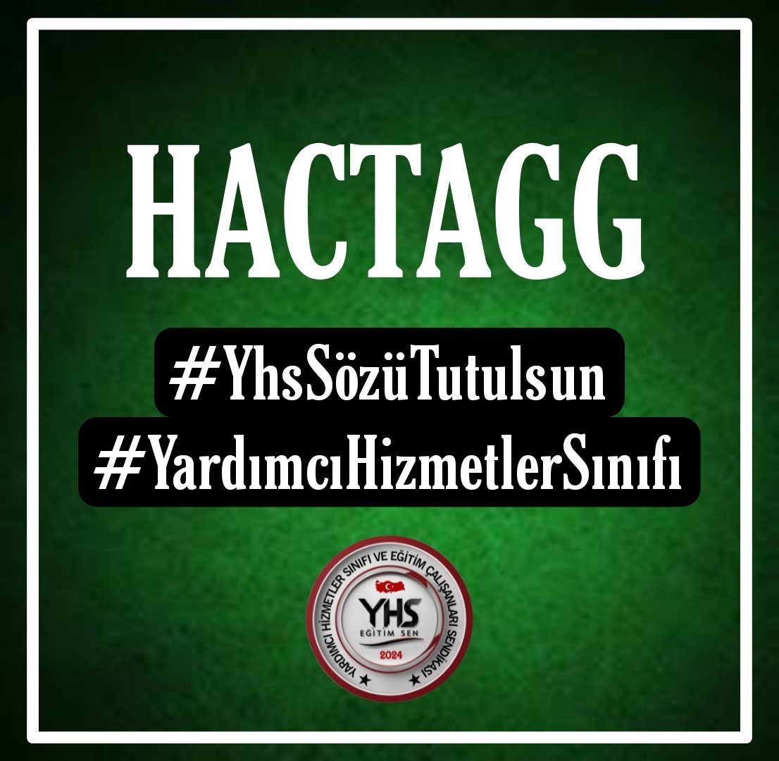 Gündem etkinliğimiz başlamıştır #YhsSözüTutulsun
#YardımcıHizmetlerSınıfı etiketlerini beraber kullanarak yapılacaktır.