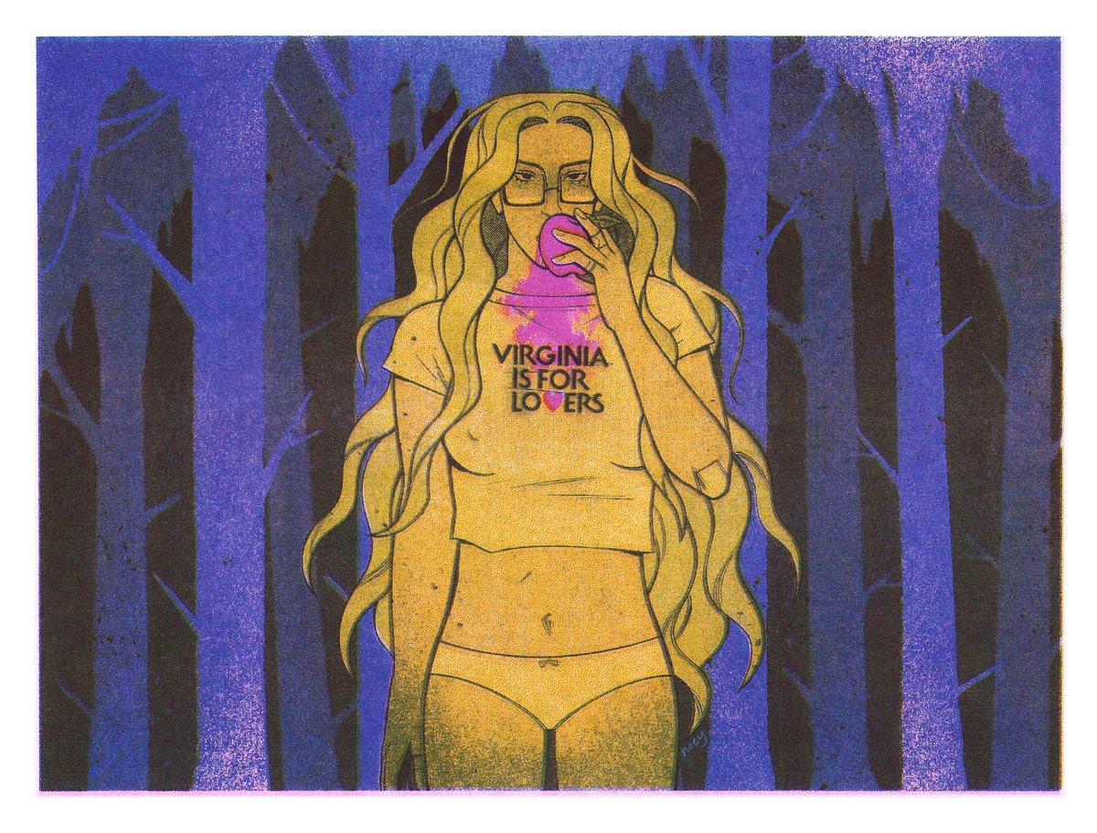 sugar pool 🍎 my first riso print!!! #oc