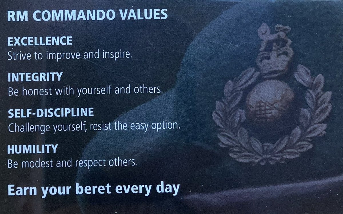 Values and Standards

Yesterday I had the pleasure of attending a Royal Marine Commando Pass Out parade at the Commando Training Centre Royal Marines (CTCRM). Recruits walked off the parade square to the immortal call, ‘Royal Marines to your duty, quick march.’ 

The Commando