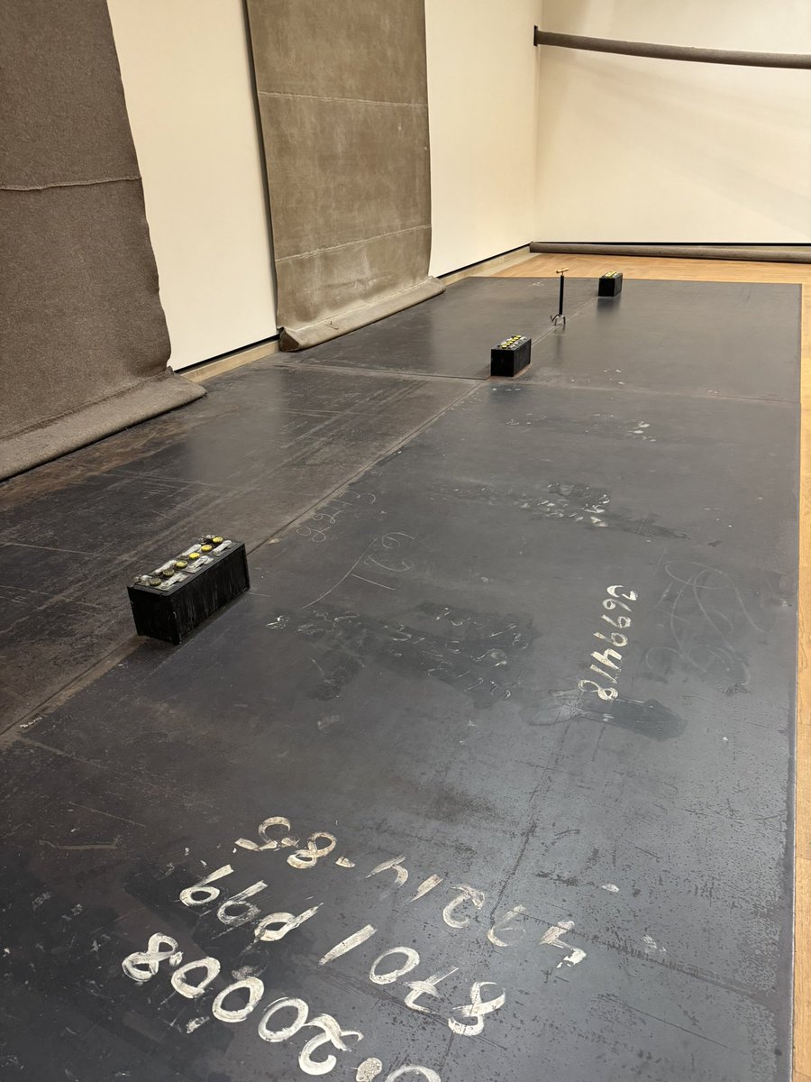 john_actuary's tweet image. This piece of art in a gallery consisting of three heavy duty vehicle batteries left me cold at first. But after a while I began to see the plusses and minuses in it.