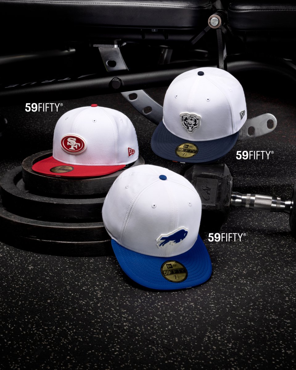 NewEraCap's tweet image. Train like the pros. Dominate like the elite.
Crafted from high-performance materials, the NFL Training Collection is designed for those who push their limits. With Optic White crowns and bold team color accents, this collection is made for going all in. newer.ac/25TrainingCamp