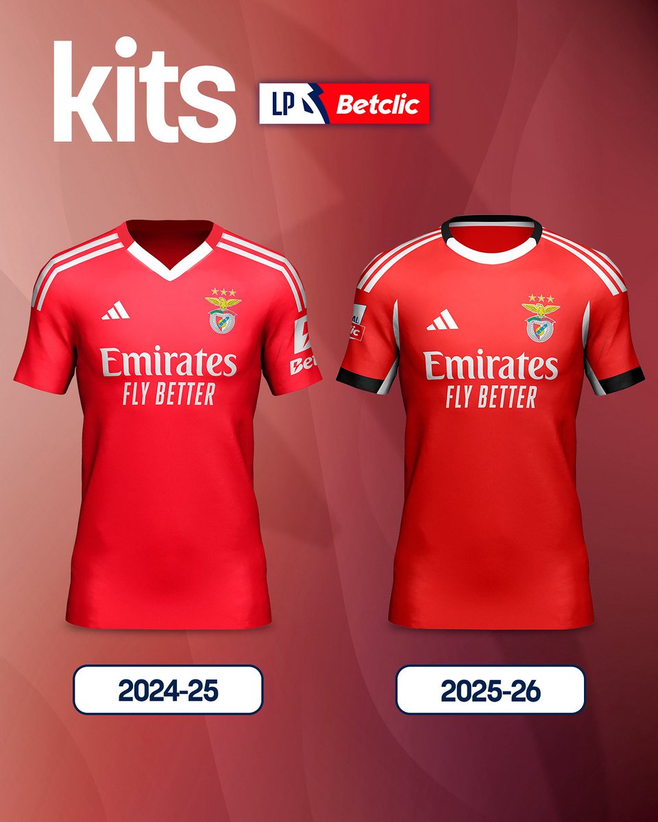 📜 Old 𝑽𝑺 New 🆕

O encarnado do SL Benfica 🦅 agora conta com um pormenor ⚫️ na sua pele.

A evolução está aprovada? 🧐

#LigaPortugal #LigaPortugalBetclic #SLB