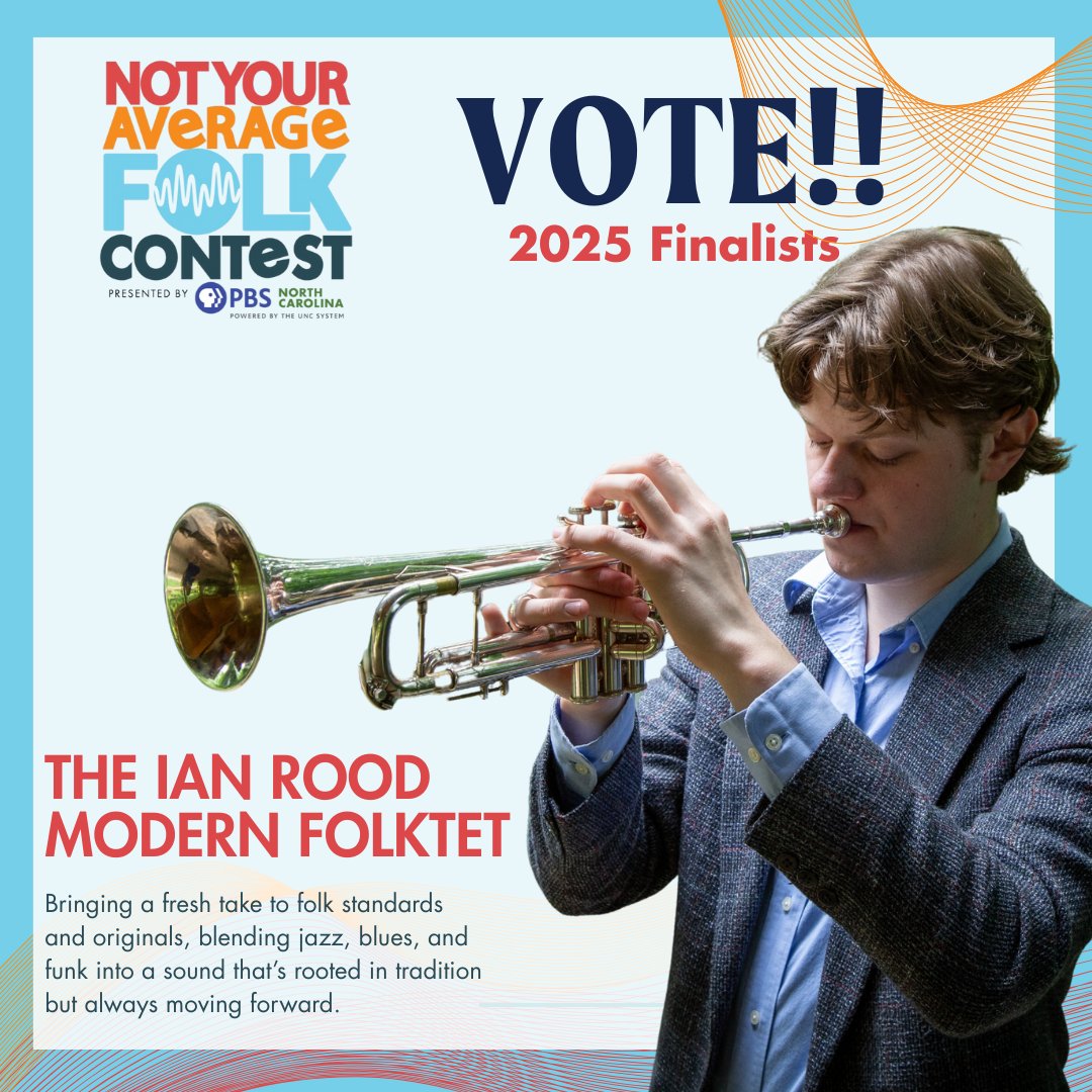 UNCG's tweet image. Historically, UNCG artists have been well-represented at the @NCFolkFestival held in Greensboro.
This year, the Ian Rood Modern Folktet is one of the “Not Your Average Folk” finalists.
You can vote through July 18.
ncfolkfestival.com/nyaf2025?utm_s…