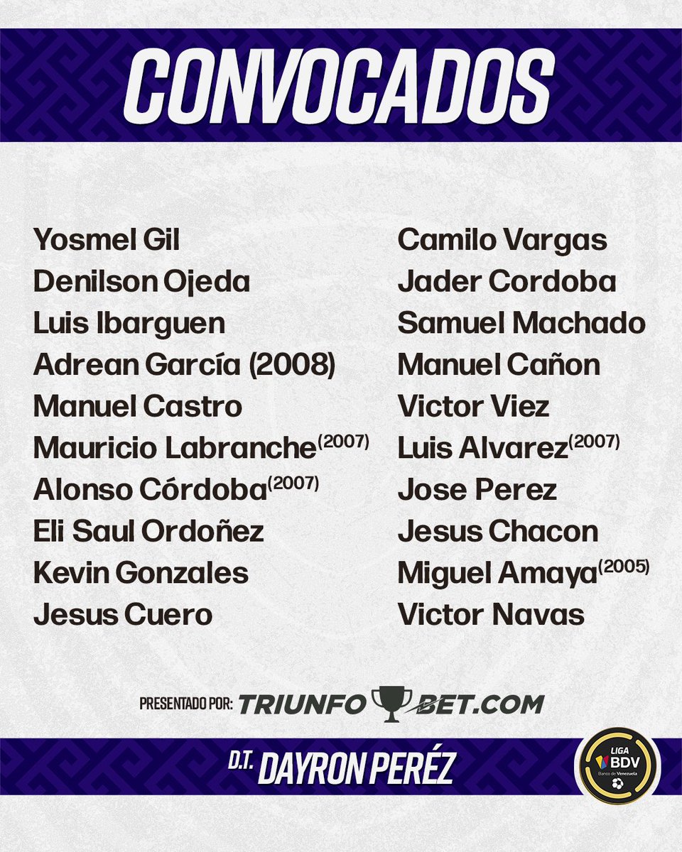 FCYaracuyanos's tweet image. ¡Nuestros guerreros están listos!
Ya tenemos a los convocados para enfrentar a Academia Puerto Cabello en la jornada 2 de la Liga FUTVE.
¡Vamos con todo!
#DirectoALaGloria🇳🇱 #LigaBancoDeVenezuela