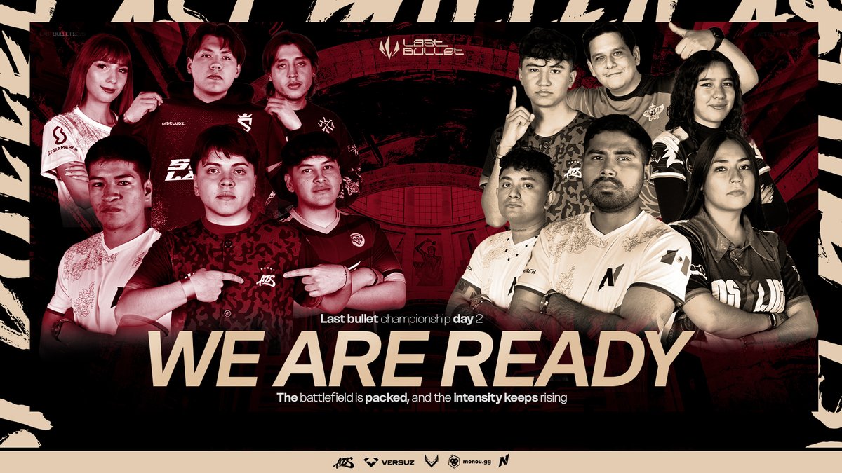 Día 2 del Last Bullet Championship.
La competencia sube de nivel y los mejores equipos siguen en pie.
Presentado por:
<a href="/TeeGamingOrg/">Tee Gaming</a>
<a href="/NostalgiaGnesis/">𝐍𝐨𝐬𝐭𝐚𝐥𝐠𝐢𝐚</a>

Patrocinadores:
<a href="/AZs_Org/">AZs</a>
<a href="/Monougg/">Monou</a>
<a href="/VersuzGaming/">VSGaming</a>
Cada partida cuenta. Cada jugada define el destino de los finalistas.