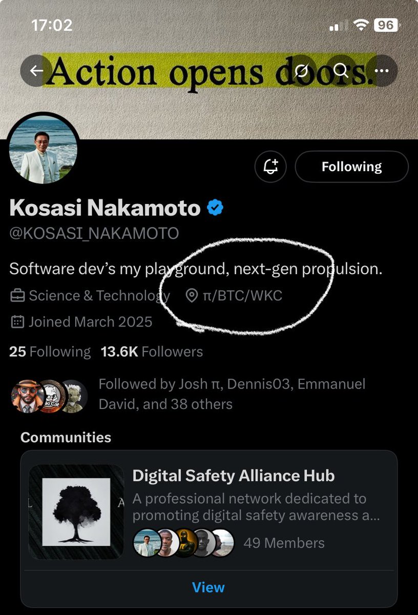 <a href="/KOSASI_NAKAMOTO/">Kosasi Nakamoto</a>  shoke hands with <a href="/wikicatcoin/">Wiki Cat</a> thank you Kosasi. It’s time to Moon ☺️☺️
$Wkc