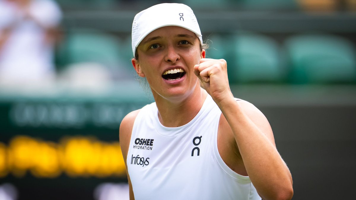 IGA SWIATEK JUST WON WIMBLEDON WITHOUT LETTING ANISIMOVA WIN A GAME 🤯🤯🤯

Iga Swiatek (+1000 pre tournament) claims her first Wimbledon, and 6th Grand Slam trophy of her career in DOMINANT fashion: 6-0, 6-0.