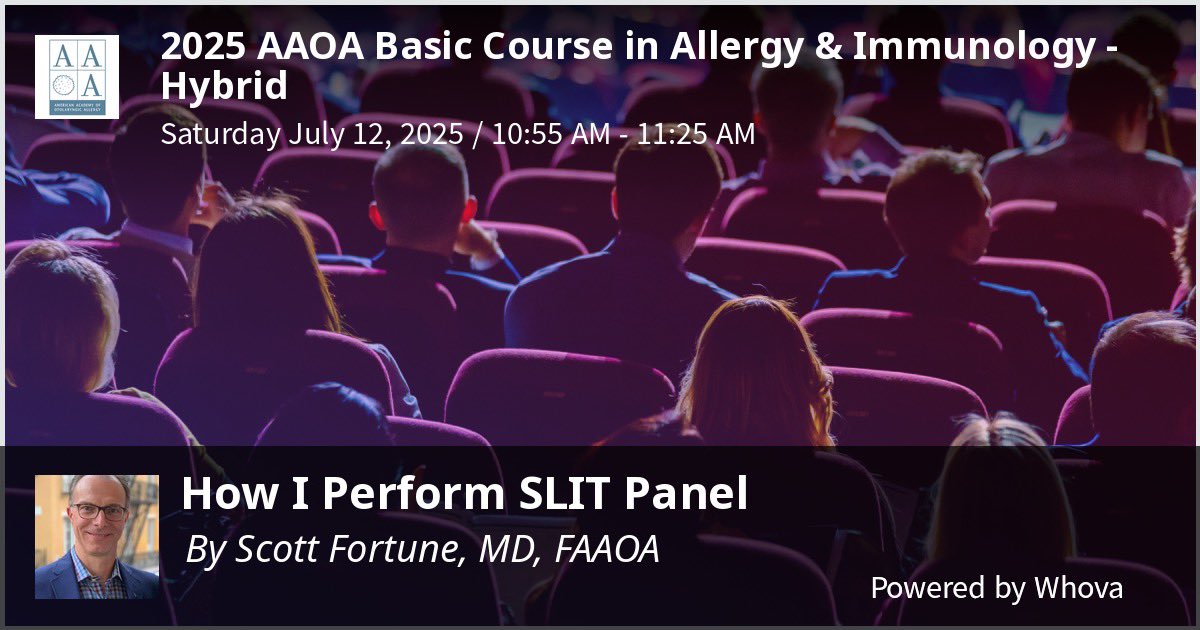All about immunotherapy on Day 3 #2025BasicAAOA