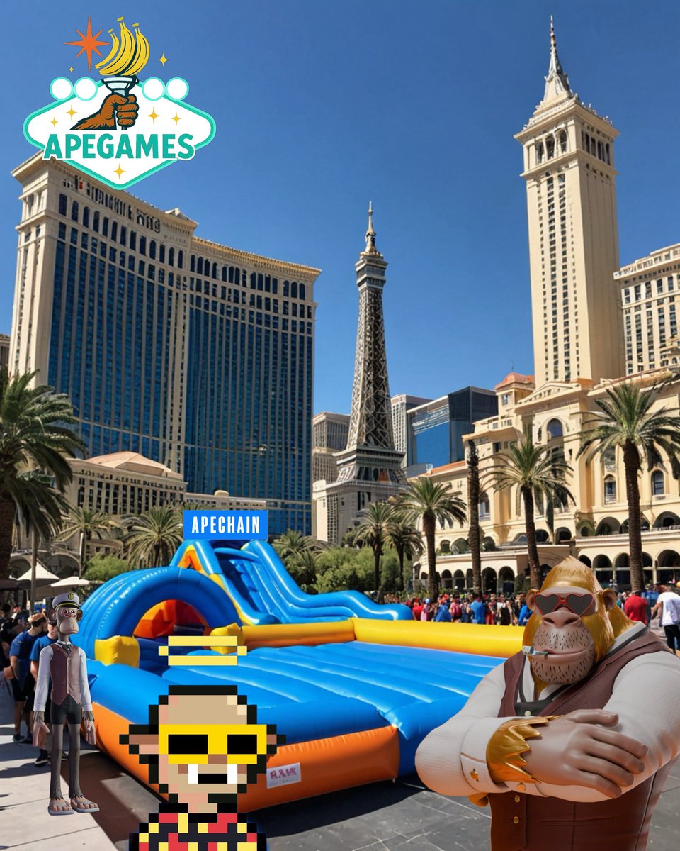 We take over the strip and throw <a href="/GoApeGames/">ApeGames</a> with <a href="/ApeChainHUB/">ApeChainHUB</a> communities competing in yard games and obstacle course to win amazing prizes. Let’s make it happen 🤷🏻‍♂️