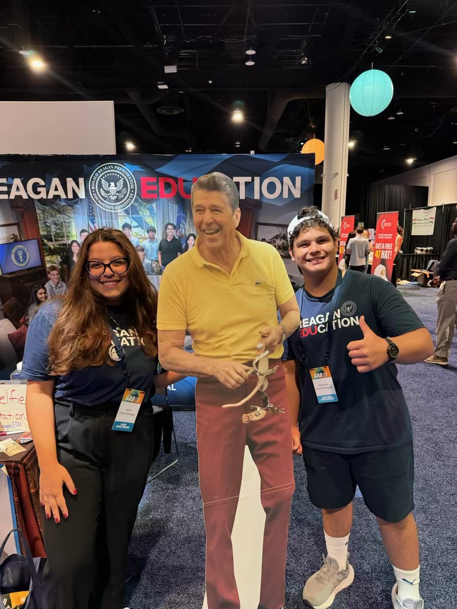 RonaldReaganEDU's tweet image. Our Reagan Education team is on the ground at @TPUSAStudents’ Student Action Summit #SAS2025! 📚🇺🇸
Come say hi, learn about our programs, and pick up some Ronald Reagan swag!