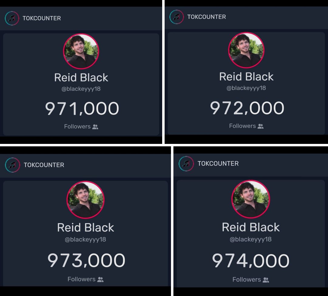 970K Friday milestone &amp; 971K(live), 972K, 973K, 974K Saturday morning milestones, weekend starting off amazing🖤🎉🖤 #roadto1million
