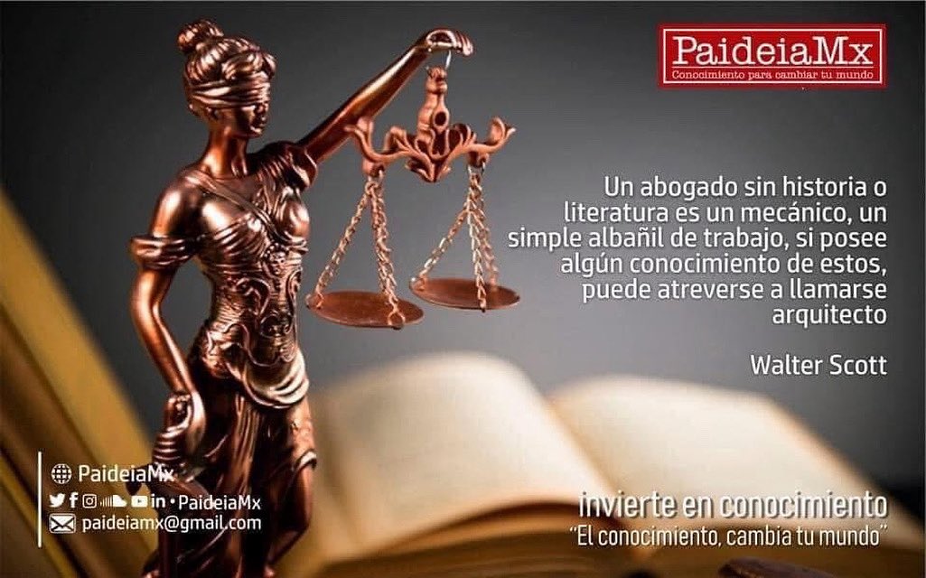 Felicitaciones a los abogados comprometidos con cambiar el concepto de justicia. Invierte en conocimiento, el conocimiento cambia tu mundo. #paideiamx #libros #conocimiento #DíaDelAbogado