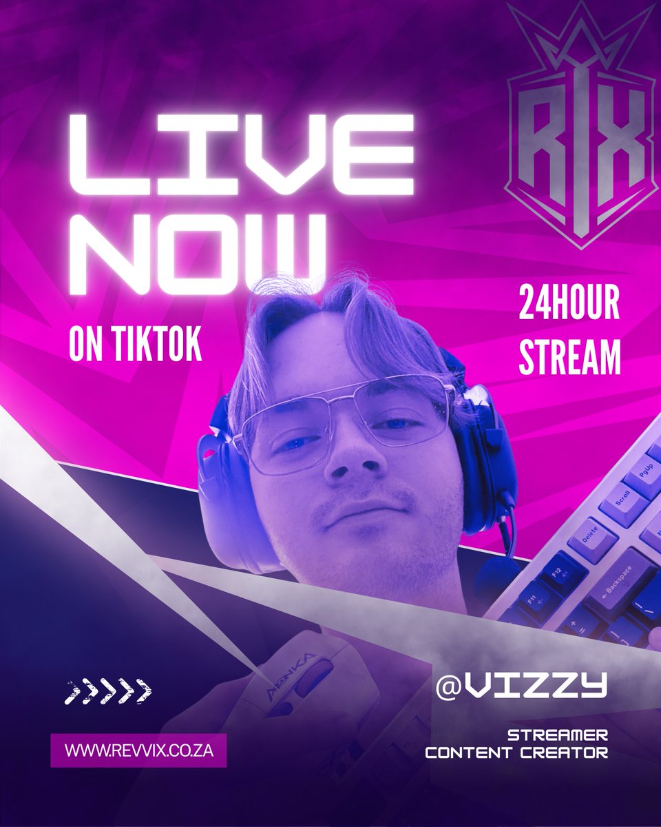 🚨 VIZZY IS LIVE! 🚨
Tune in now to catch Vizzy’s 24-HOUR TikTok Stream 🎮🔥
Don’t miss out – pull up and show some love 💙
tiktok.com/@vizzy_za1

#TikTokLIVE #Revvix #GamingLife