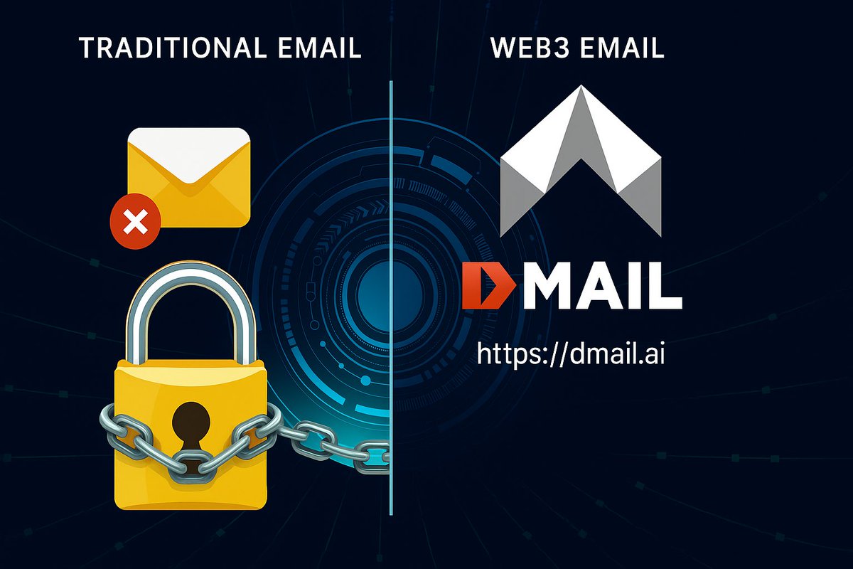 Khalifabagan's tweet photo. 📩 Still using Web2 email in a Web3 world?
Time to take back your privacy.
Encrypted. Decentralized. Yours.
@Dmailofficial
👉 https://t.co/aF4TGmTgug
#Dmail #Web3 #PrivacyMatters #CryptoInbox https://t.co/gc4Gfdoacx