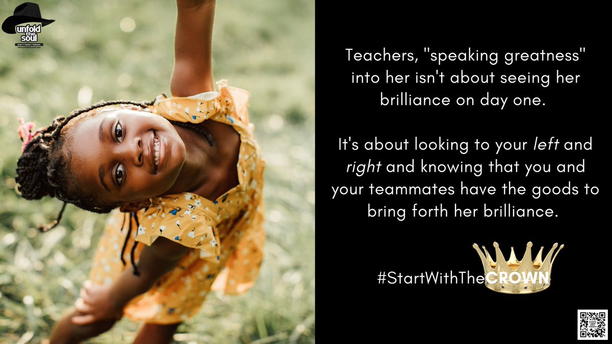 unfoldthesoul's tweet image. You don’t have to see all her brilliance on day one. But you do need to believe it’s there and trust that you and your team have what it takes to help her shine. That’s what it means to speak greatness.
#StartWithTheCrown