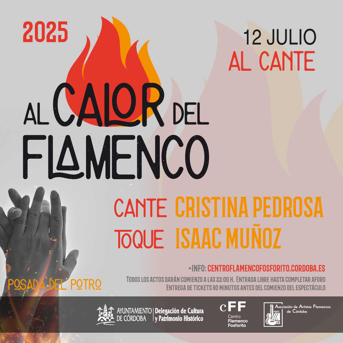 Esta noche os esperamos #AlCalorDelFlamenco con el cante de Cristina Pedrosa y la guitarra de Isaac Muñoz.

+ info 👉 ow.ly/jTsn50WoMvl

 #Flamenco #CordobaEsp