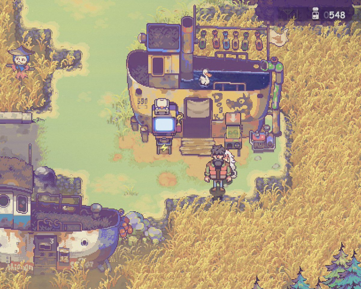MahezaZi's tweet image. The visuals are absolutely beautiful in the Eastward Game.
#pixelart #eastward
