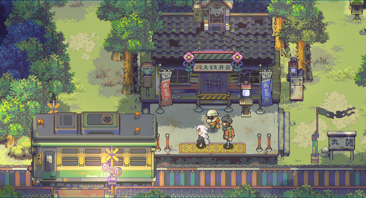 MahezaZi's tweet image. The visuals are absolutely beautiful in the Eastward Game.
#pixelart #eastward