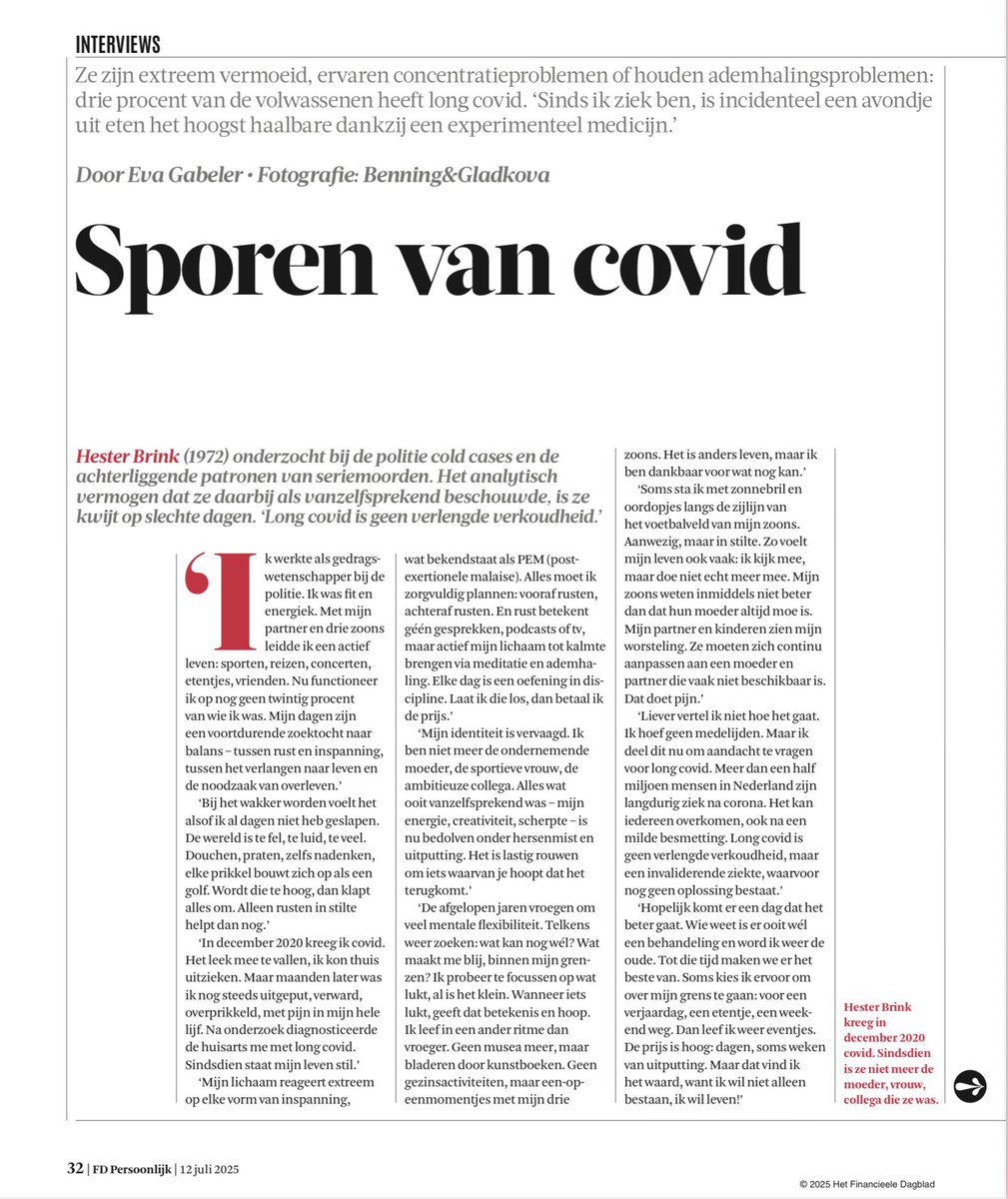 JimFaas's tweet image. 🟦 SPOREN VAN COVID 🟥 DOOF VOOR DE REALITEIT?

1/3 

🔲 we horen ze overal: getuigenissen van mensen wiens leven op z'n kop staat door longcovid 
🔲 toch lijkt de aandacht in zorg, beleid en ondersteuning te verslappen: gewenning? onmacht?
🔲 in FD Persoonlijk dit weekend drie…