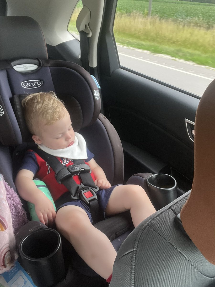 Resting up on the way to his first <a href="/Braves/">Atlanta Braves</a> game!
