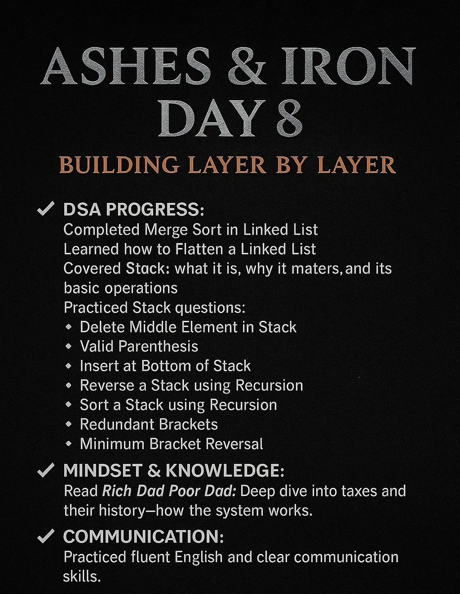 ONCE RUINED. NOW FORGED.
Day  8— Ashes &amp; Iron.

I know this is not the best but I promise you all From Tommorow you will see my best version of all Time...