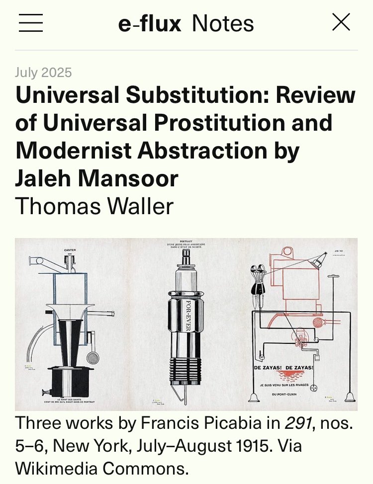 thomasowaller's tweet image. For @e_flux, I wrote about Jaleh Mansoor’s new book and Marx’s metaphor of “universal prostitution” e-flux.com/notes/6783374/…