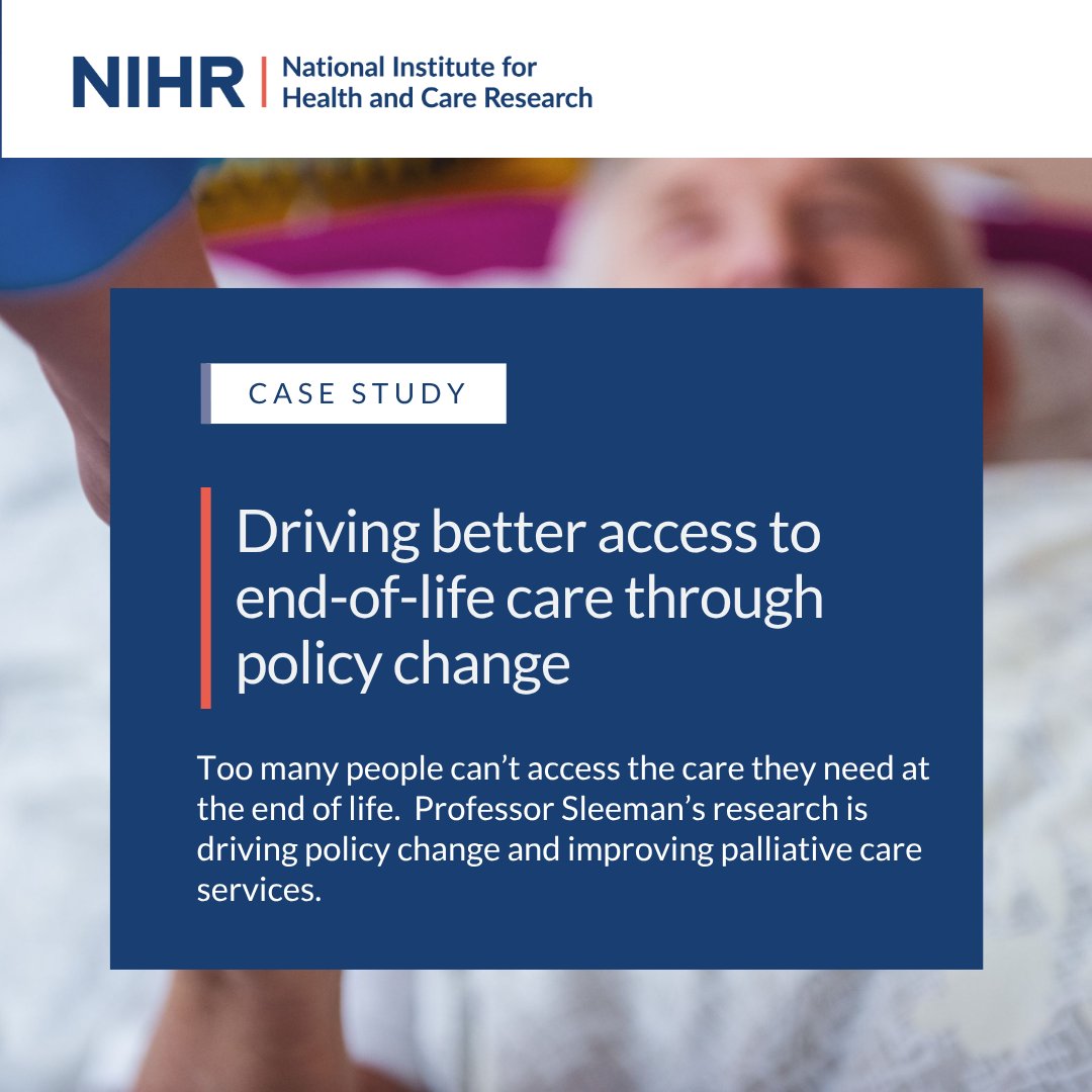 National Institute for Health and Care Research (@nihrresearch) on Twitter photo Over 660,000 people die each year in the UK, yet too many still canāt access the care and support they need at the end of life.
That reality drives the work of Professor <a href="/kesleeman/">Prof Katherine Sleeman</a> , whose NIHR-funded research is changing how the UK and the world care for people in their final Over 660,000 people die each year in the UK, yet too many still canāt access the care and support they need at the end of life.
That reality drives the work of Professor <a href="/kesleeman/">Prof Katherine Sleeman</a> , whose NIHR-funded research is changing how the UK and the world care for people in their final