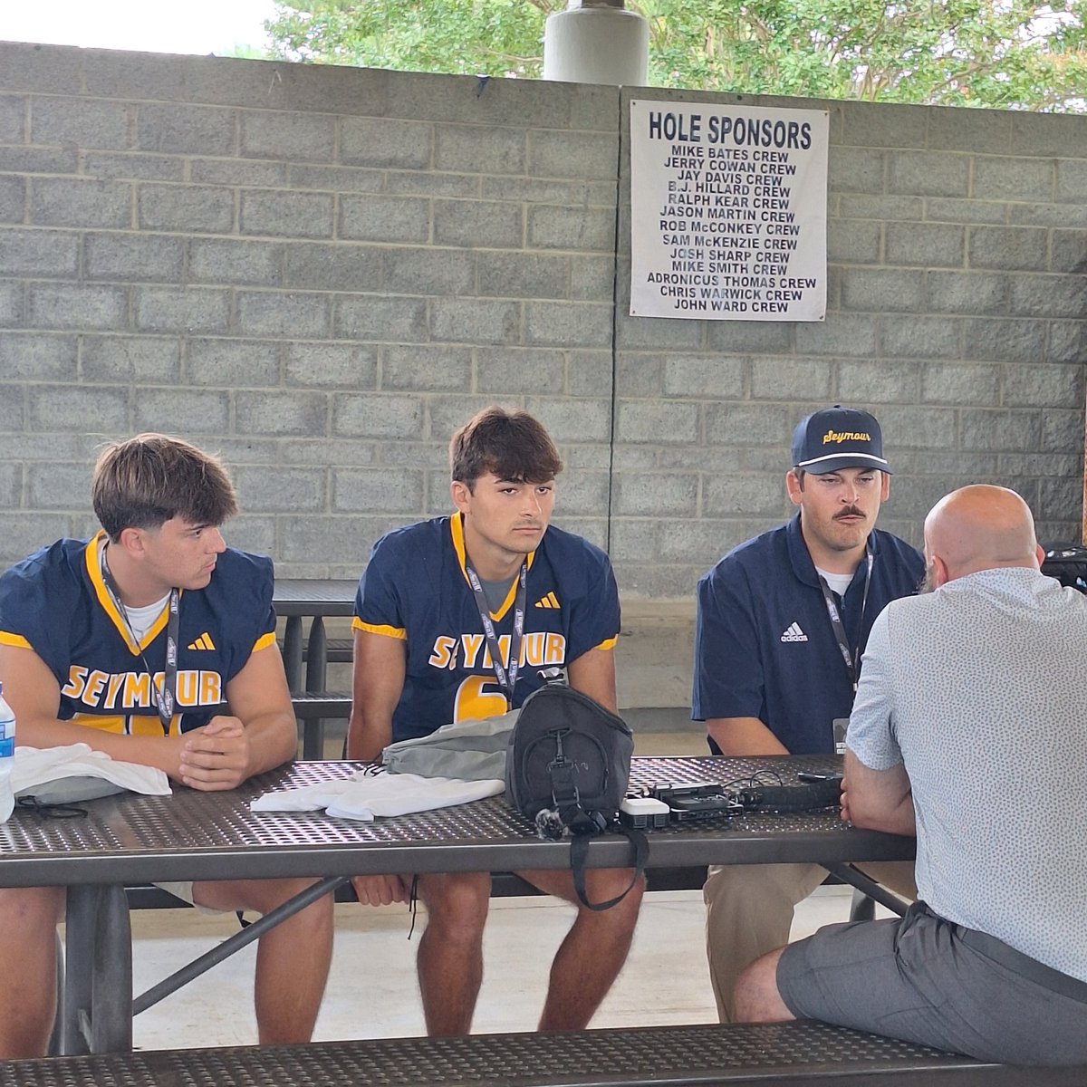 CB45 Sport Show (@cb451983_chad) on Twitter photo Seymour Eagles, <a href="/caleb_olive/">Caleb Olive</a> talking to media at KFOA Media Day at Three Ridge Golf Course. Seymour Eagles, <a href="/caleb_olive/">Caleb Olive</a> talking to media at KFOA Media Day at Three Ridge Golf Course.