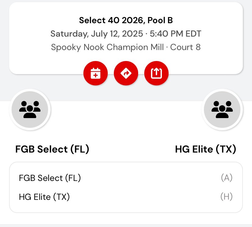 Sanae Graham (@sanaegraham) on Twitter photo First game tonight at 5:40 on Court 8
📍Spooky Nook Champion Mill OH
Come check me and my team out!
<a href="/FGBSelect40/">FGB Select 40</a> First game tonight at 5:40 on Court 8
📍Spooky Nook Champion Mill OH
Come check me and my team out!
<a href="/FGBSelect40/">FGB Select 40</a>
