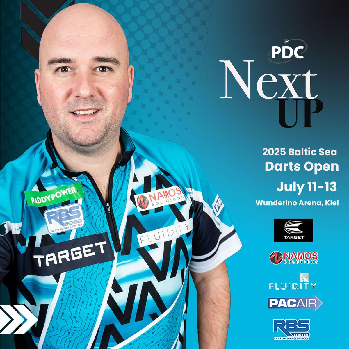 Rob Cross (@robcross180) on Twitter photo Great to be back in Germany for the Baltic Sea Open.
Always a great atmosphere and need to keep pushing for wins!
Thanks for all the support.
<a href="/TargetDarts/">Target Darts</a>
<a href="/NamosSolutions/">Namos Solutions</a>
<a href="/PwrByFluidity/">Powered By Fluidity</a>
@PAC_AIR
<a href="/ScottRBSLtd/">Scott Bain</a>
📸 <a href="/taylanningpix/">Taylor Lanning</a> Great to be back in Germany for the Baltic Sea Open.
Always a great atmosphere and need to keep pushing for wins!
Thanks for all the support.
<a href="/TargetDarts/">Target Darts</a>
<a href="/NamosSolutions/">Namos Solutions</a>
<a href="/PwrByFluidity/">Powered By Fluidity</a>
@PAC_AIR
<a href="/ScottRBSLtd/">Scott Bain</a>
📸 <a href="/taylanningpix/">Taylor Lanning</a>