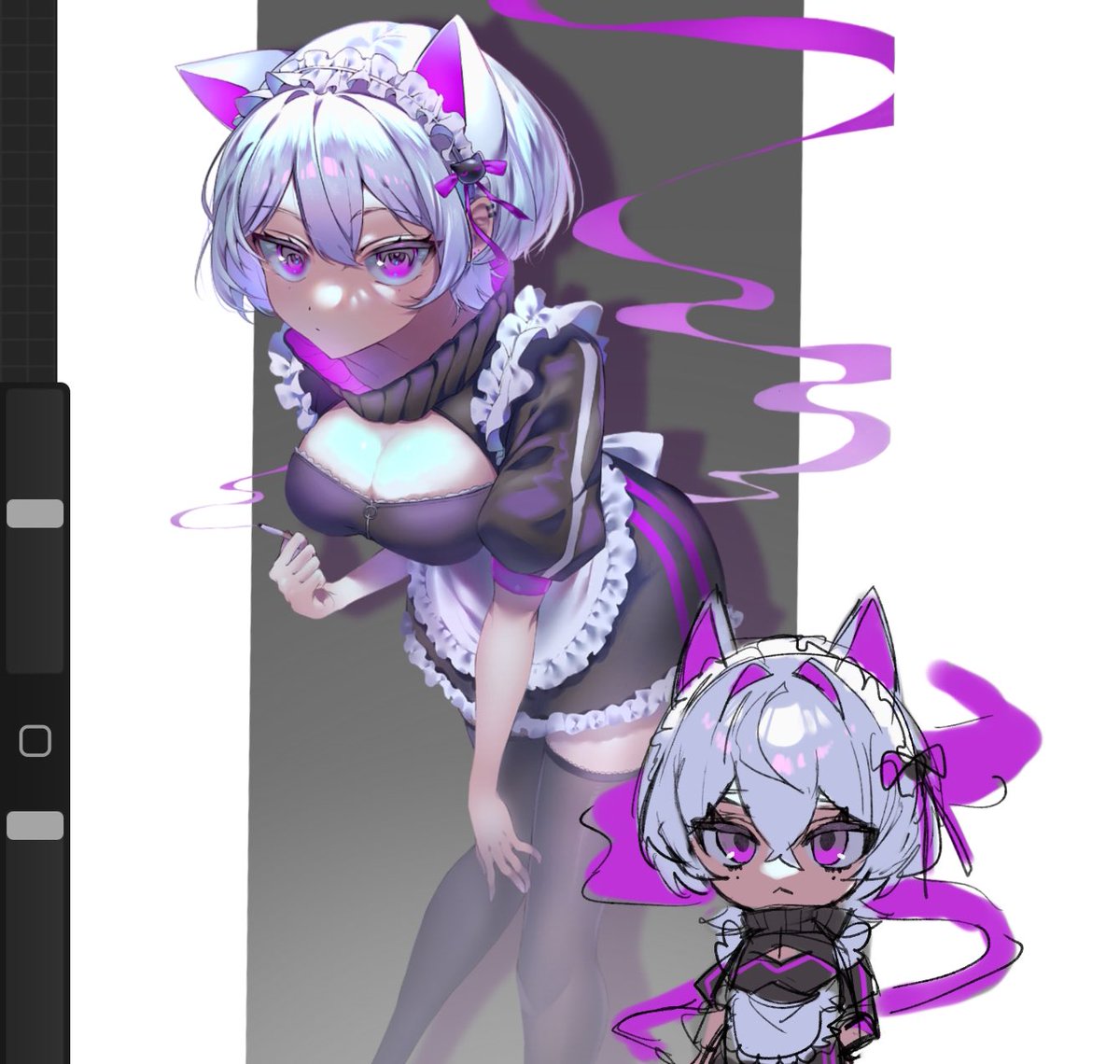 skyweeeek86's tweet image. skyではショタ描きがちだけど
実は女の子描く方が好きだったりするよ