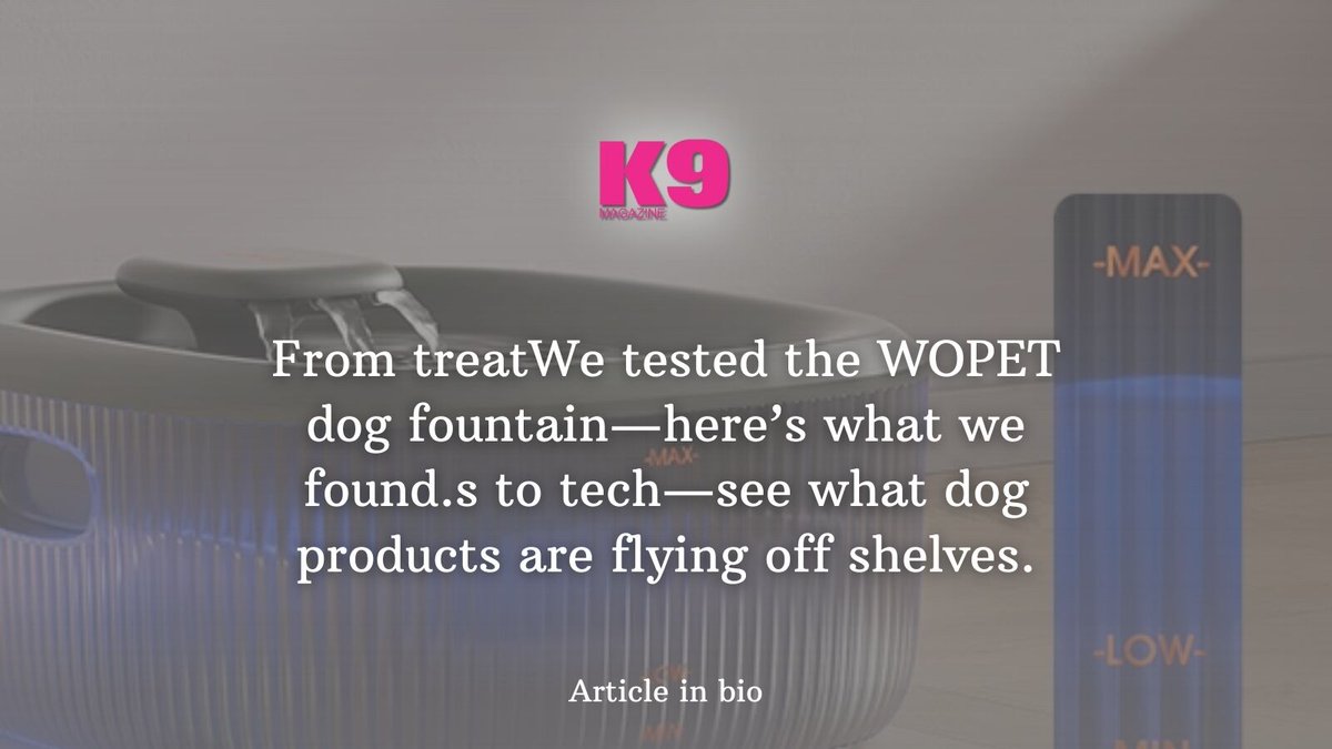 💧 WOPET water fountain for dogs—smart hydration or overhyped gadget? Find out here.
#k9magazine

k9magazine.com/wopet-water-fo…