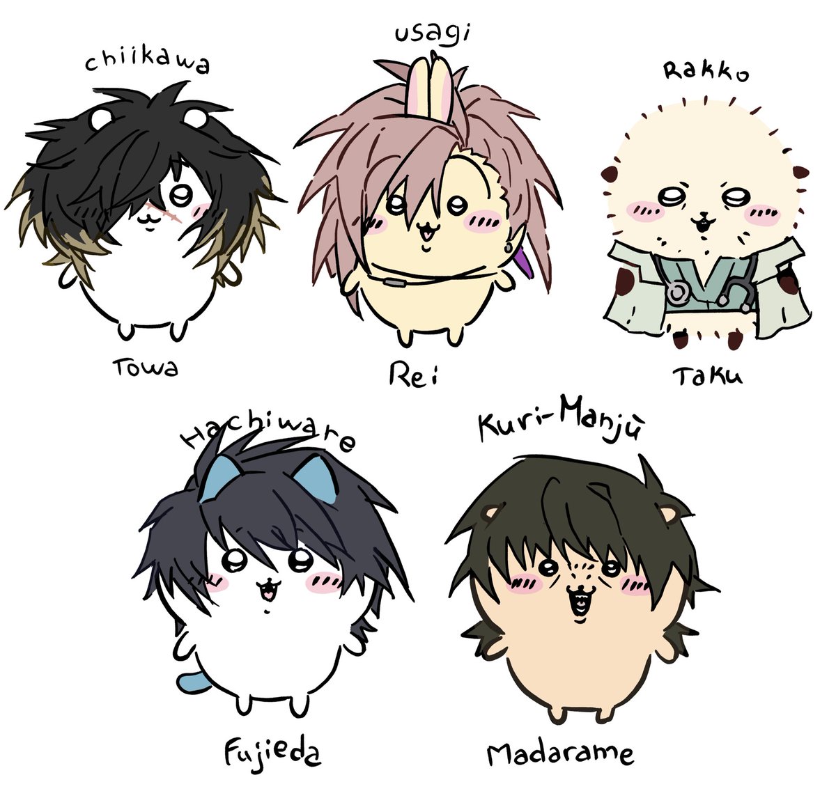 Chiikatowa and his ‘friends’ 
#slowdamage #スロダメ